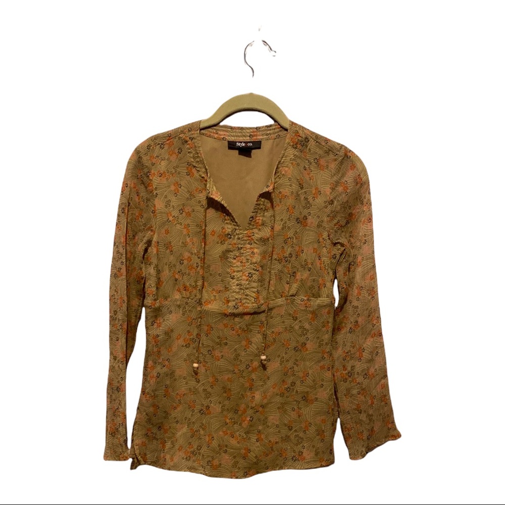 💜💜 Style & Co. Women’s Lined Long Sleeve Top Size 4